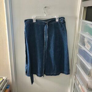 Women's GAP Denim Blue Wrap Skirt - Size XL